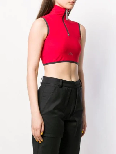 A-COLD-WALL* ZIP FRONT CROPPED VEST - 红色