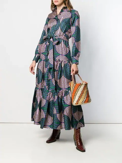 LA DOUBLEJ MAXI PLEATED DRESS - 绿色