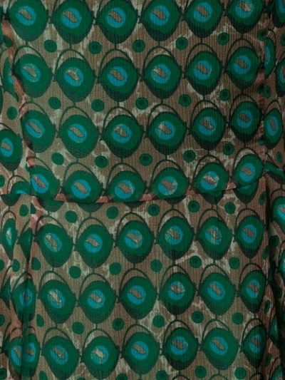 Shop Aspesi Printed Boat Neck Dress In Green