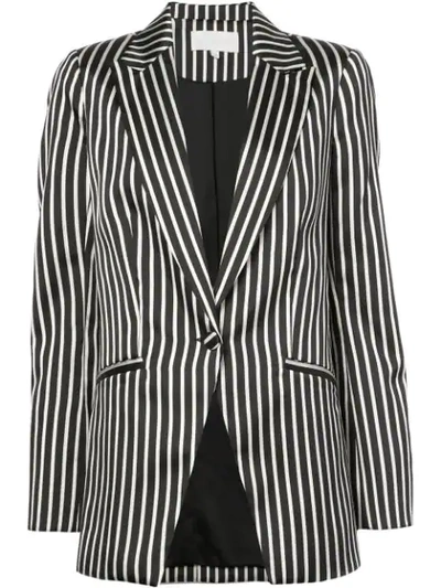 Shop Michelle Mason Striped Print Jacket - Black