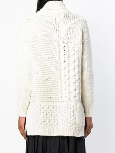 Shop Simone Rocha Patchwork Roll Neck Sweater - White