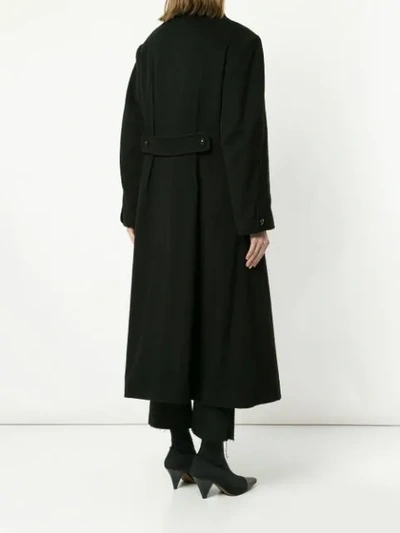 Pre-owned Chanel Vintage Cashmere Long Sleeve Coat - Black