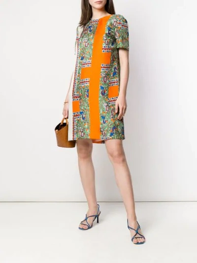 Shop Tory Burch Shift Dress In Something Wild Stripe / 820