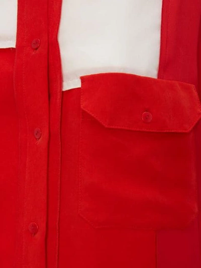 Shop Jw Anderson Exclusive Pillarbox Red Contrast Panel Shirt