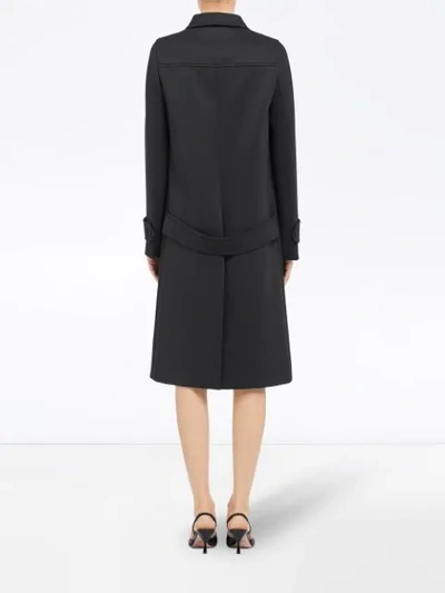 Shop Prada Single-breasted Coat In Black