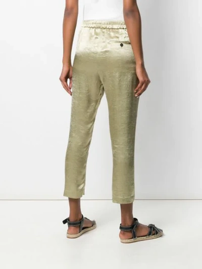 Shop Ann Demeulemeester Cropped Tapered Trousers In Green