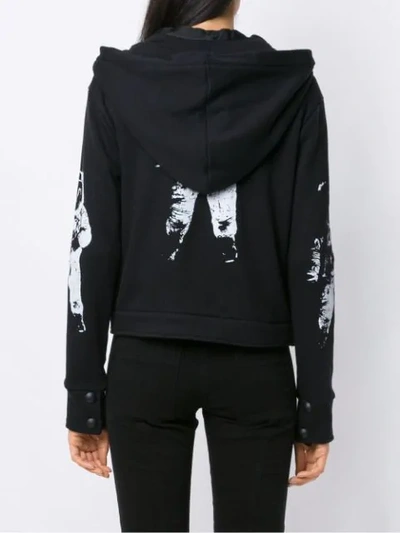 Shop Andrea Bogosian Printed Hoodie In Black