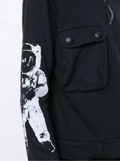 Shop Andrea Bogosian Printed Hoodie In Black