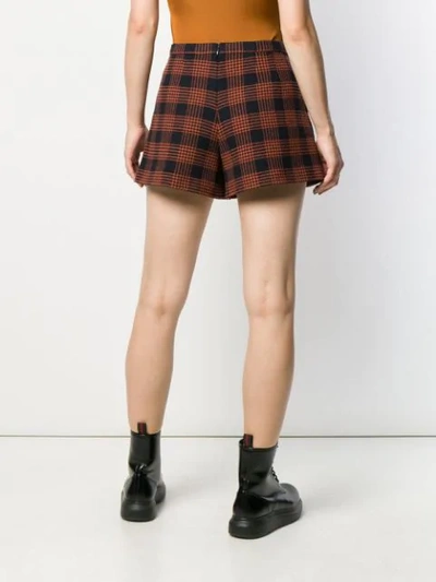 Shop Red Valentino Check Pattern Shorts In Blue
