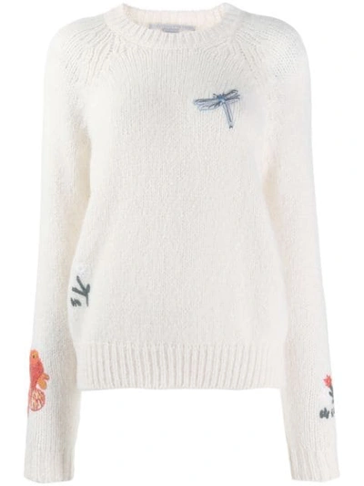 Shop Stella Mccartney Flora And Fauna Sweater In 8490 Natural Colourway