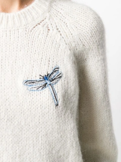 Shop Stella Mccartney Flora And Fauna Sweater In 8490 Natural Colourway