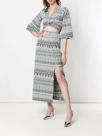 Shop Framed Gipsy Midi Skirt In Grey