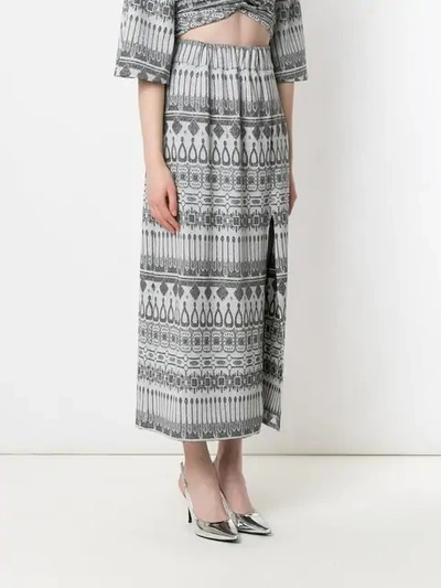 Shop Framed Gipsy Midi Skirt In Grey