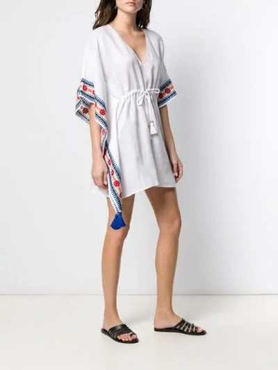 Shop Tory Burch Tassel Beach Tunic In 100 White