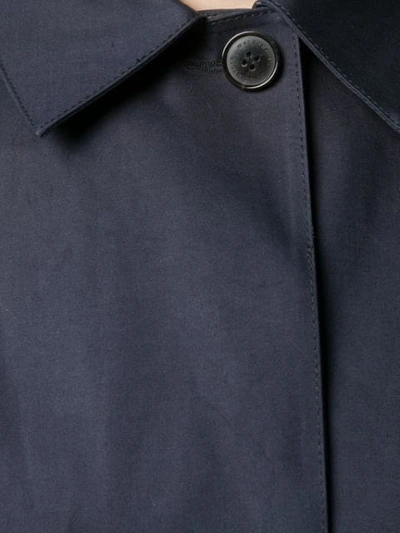 Shop Mackintosh Navy Bonded Cotton Coat Lr-020 In Blue