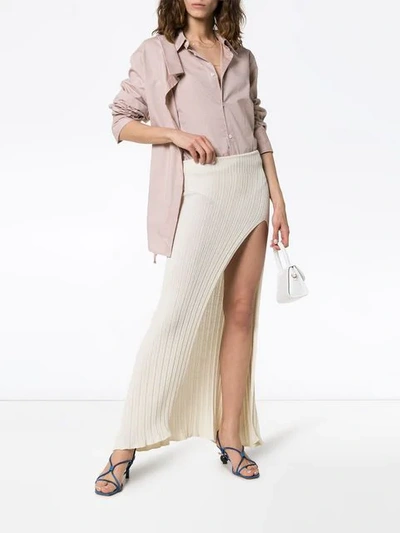 Shop Jacquemus Rock Mit Schlitz In Neutrals