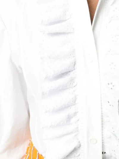 Shop Loewe Ruffle Shirt In White