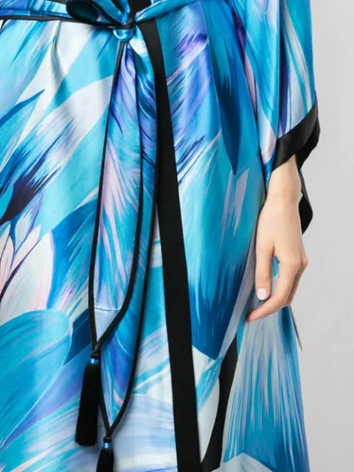 Josie Natori Mantel Mit Print In Blue