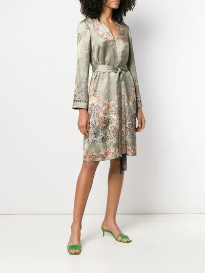 Shop Etro Paisley Printed Dress In Green