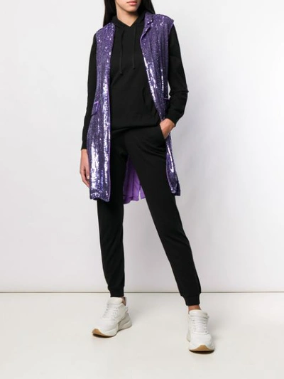 Shop P.a.r.o.s.h Sequin Longline Vest In Purple
