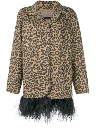 Shop Simonetta Ravizza Leopard Print Blazer In Brown