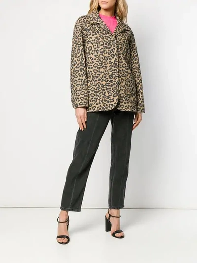 Shop Simonetta Ravizza Leopard Print Blazer In Brown