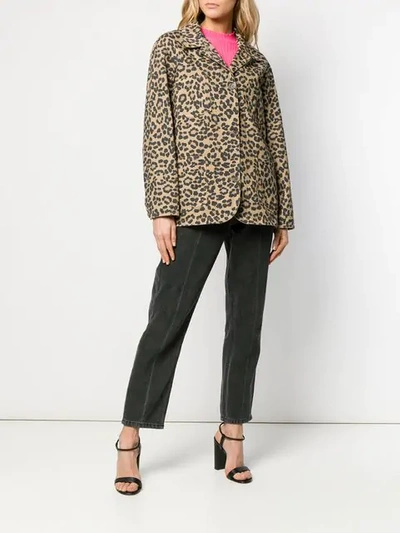 Simonetta Ravizza Leopard Print Blazer In Brown