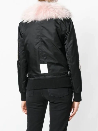 Shop Mr & Mrs Italy Trimmed Bomber Jacket - Black