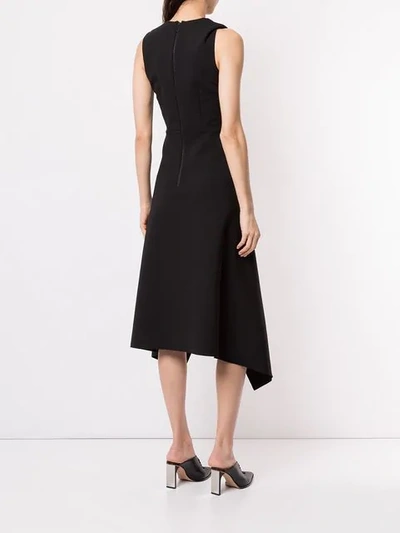 Shop Dion Lee Kleid Mit Faltendetail In Black
