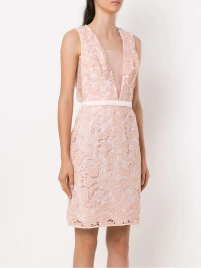 Shop Tufi Duek Lace Tube Dress In Pink