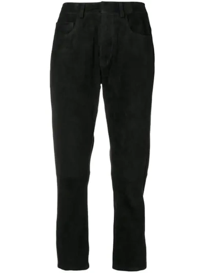Shop Inès & Maréchal Cropped Trousers - Black