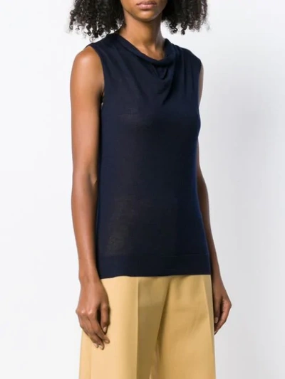 Shop Pringle Of Scotland Light Tank Top In Blue