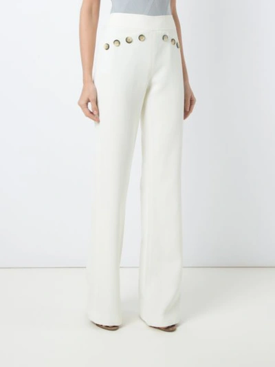 Shop Talie Nk Straight Trousers In White