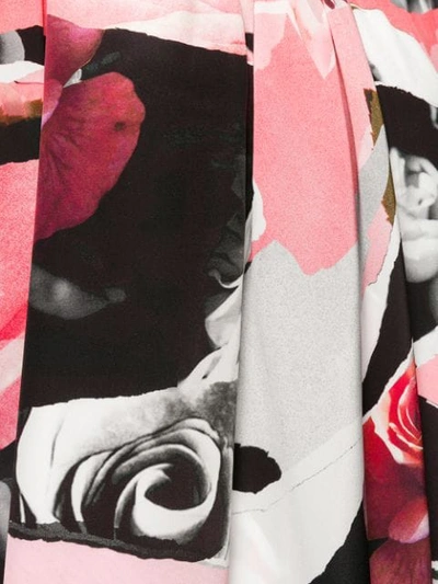 Shop Alexander Mcqueen 'torn Rose' Minikleid Mit Volant In Pink