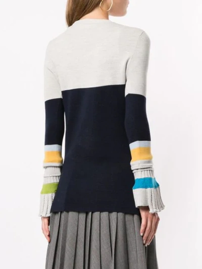 Shop Enföld Striped Fine Knit Sweater In Multicolour