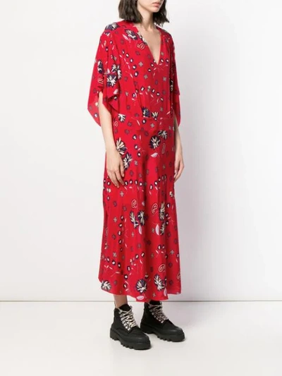 Shop Zadig & Voltaire Rap Daisy Print Maxi Dress In Red