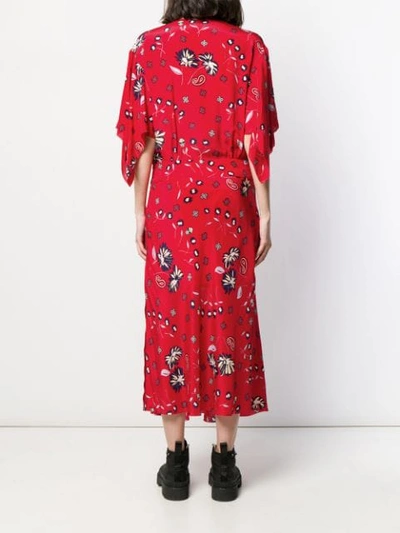 Shop Zadig & Voltaire Rap Daisy Print Maxi Dress In Red