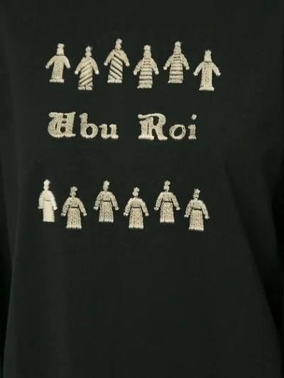 Shop Tu Es Mon Tresor Tu Es Mon Trésor Ubu Roi Embroidered T-shirt - Black