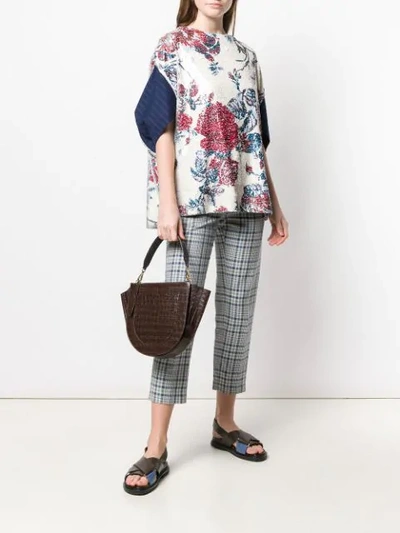 ANTONIO MARRAS FLORAL EMBROIDERED TOP - 大地色