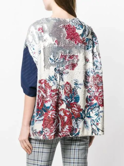 Shop Antonio Marras Floral Embroidered Top In Neutrals