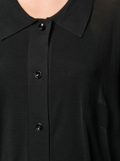 Shop Maison Margiela Oversized Sheer Shirt In Black