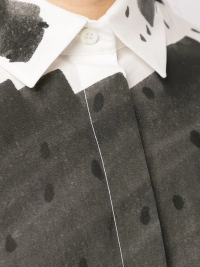 Shop Moschino Paint Swipe Sleeveless Shirt In Grey