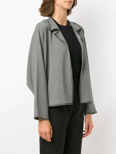 Shop Alcaçuz Laminado Jacket - Grey In Gray