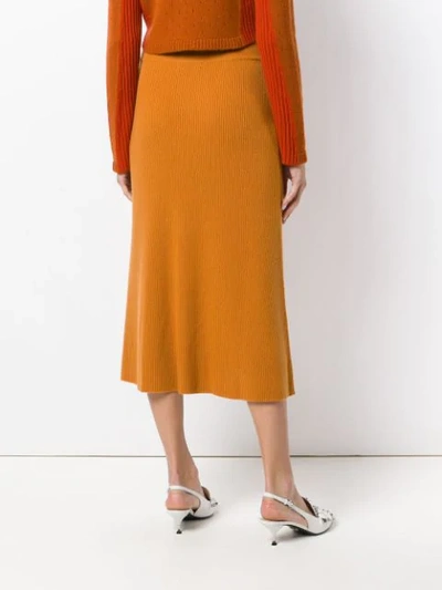 Shop Cashmere In Love Savahhan Skirt In Orange
