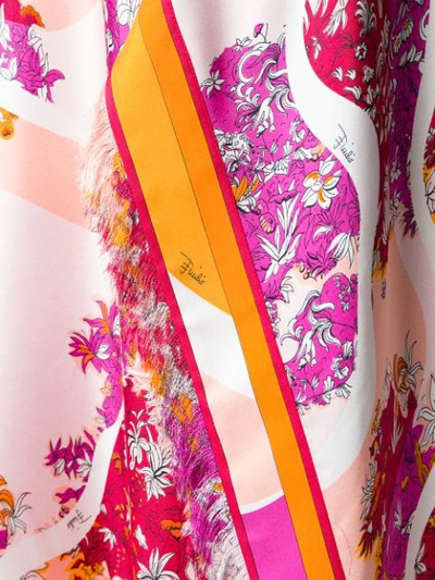 Shop Emilio Pucci Floral Asymmetric Skirt In Pink