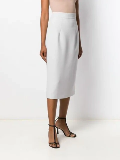 Shop Safiyaa London Slim-fit Pencil Skirt In Grey