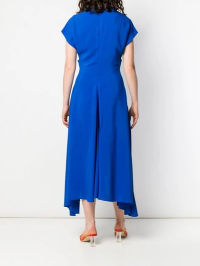 Shop Pinko Twist Waist Dress In Blue