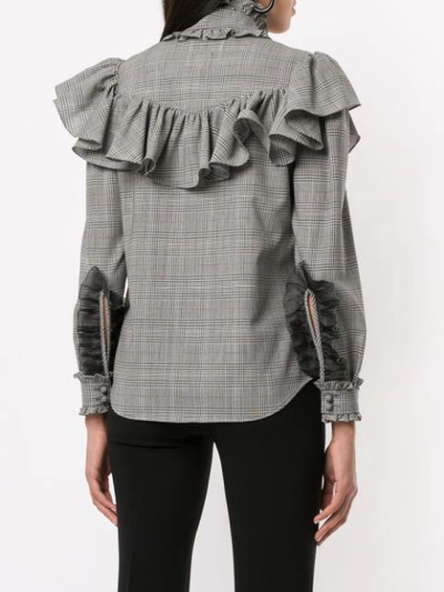 Shop Facetasm Ruffle Trimmed Shirt - Grey