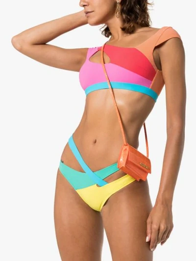 Shop Agent Provocateur Izaro Asymmetric Bikini In Multicolour