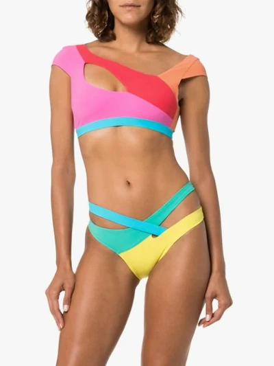 Shop Agent Provocateur Izaro Asymmetric Bikini In Multicolour